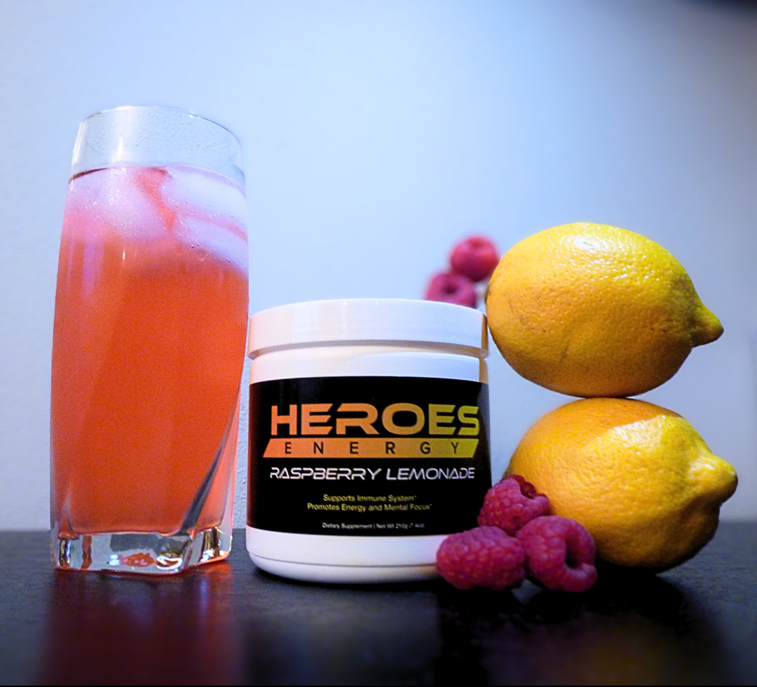 Heroes Energy Drink - Thirst Quenching Raspberry Lemonade